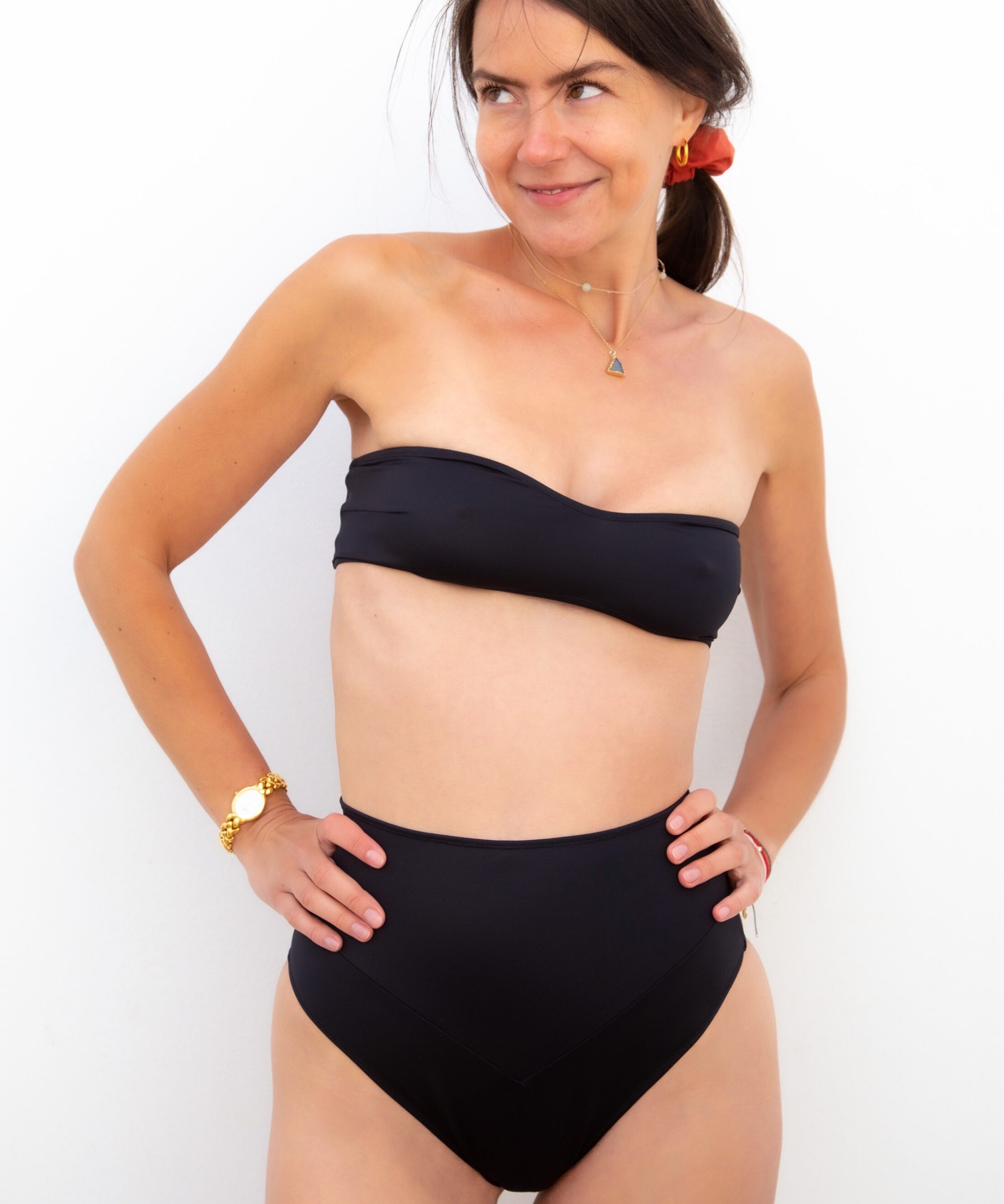Piwari Sustainable Swimwear Empress Bikini Black